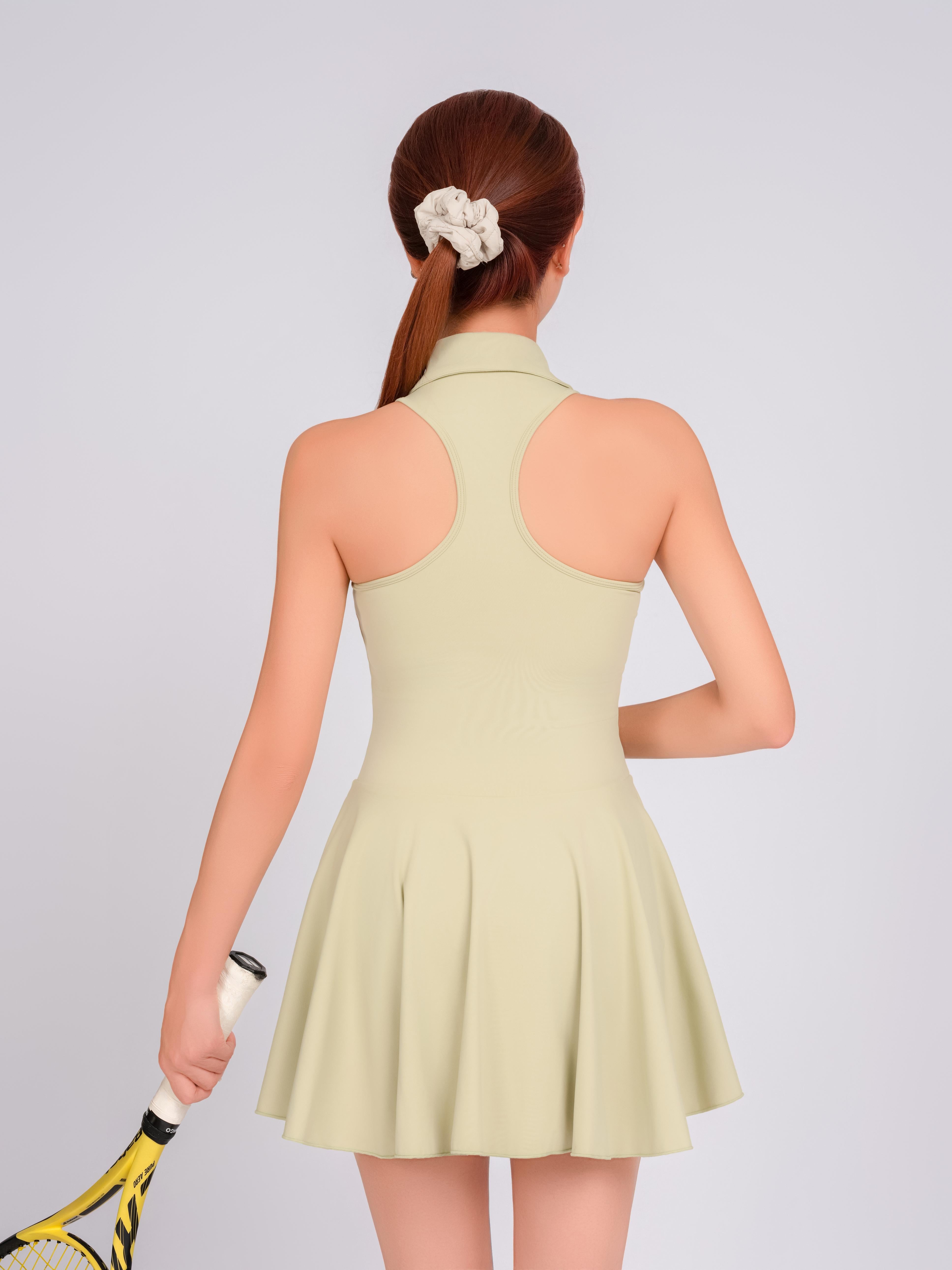 ELLE FLARE DRESS – GREEN