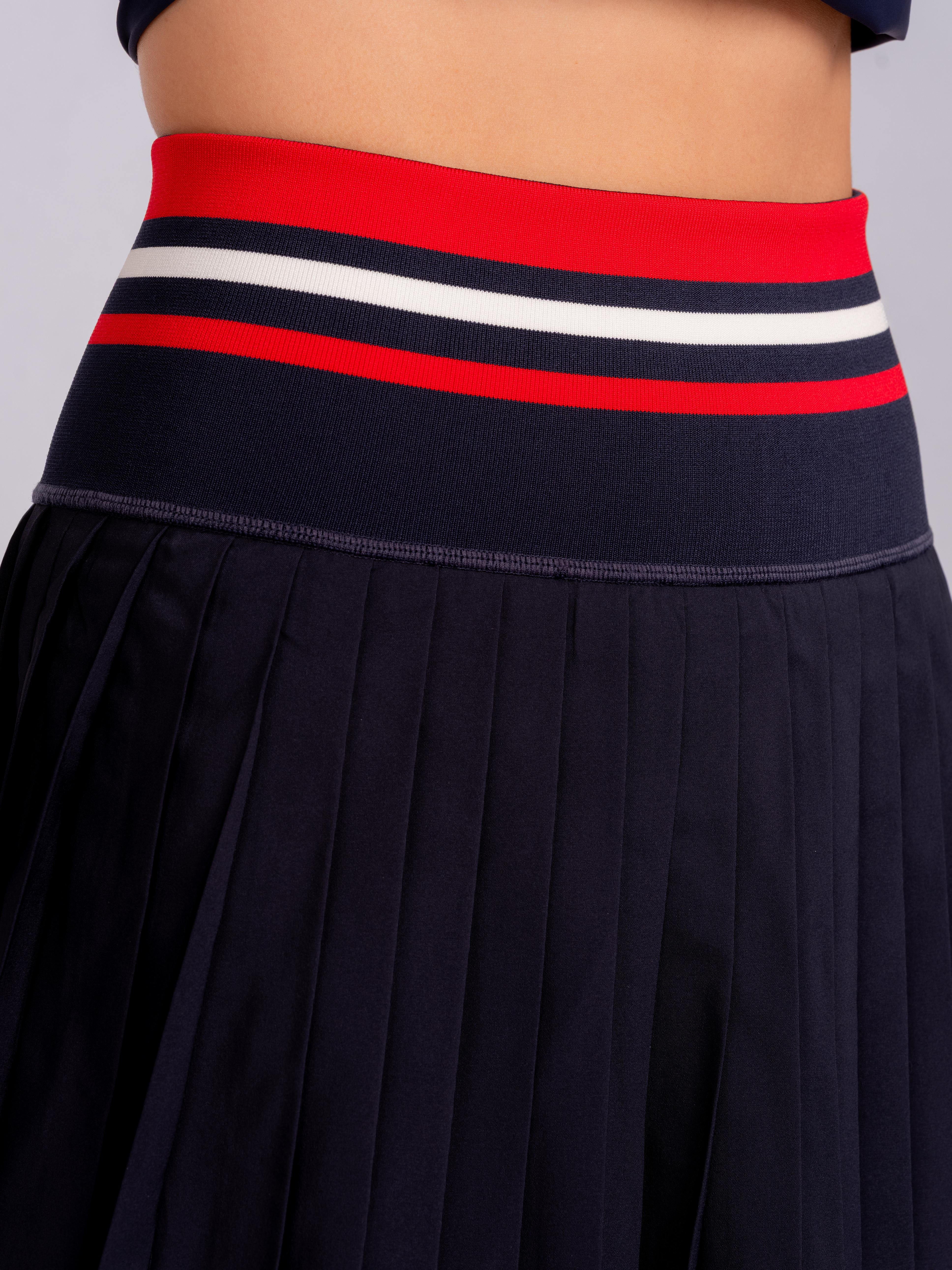 HARPER PLEATED SKIRT – NAVY BLUE