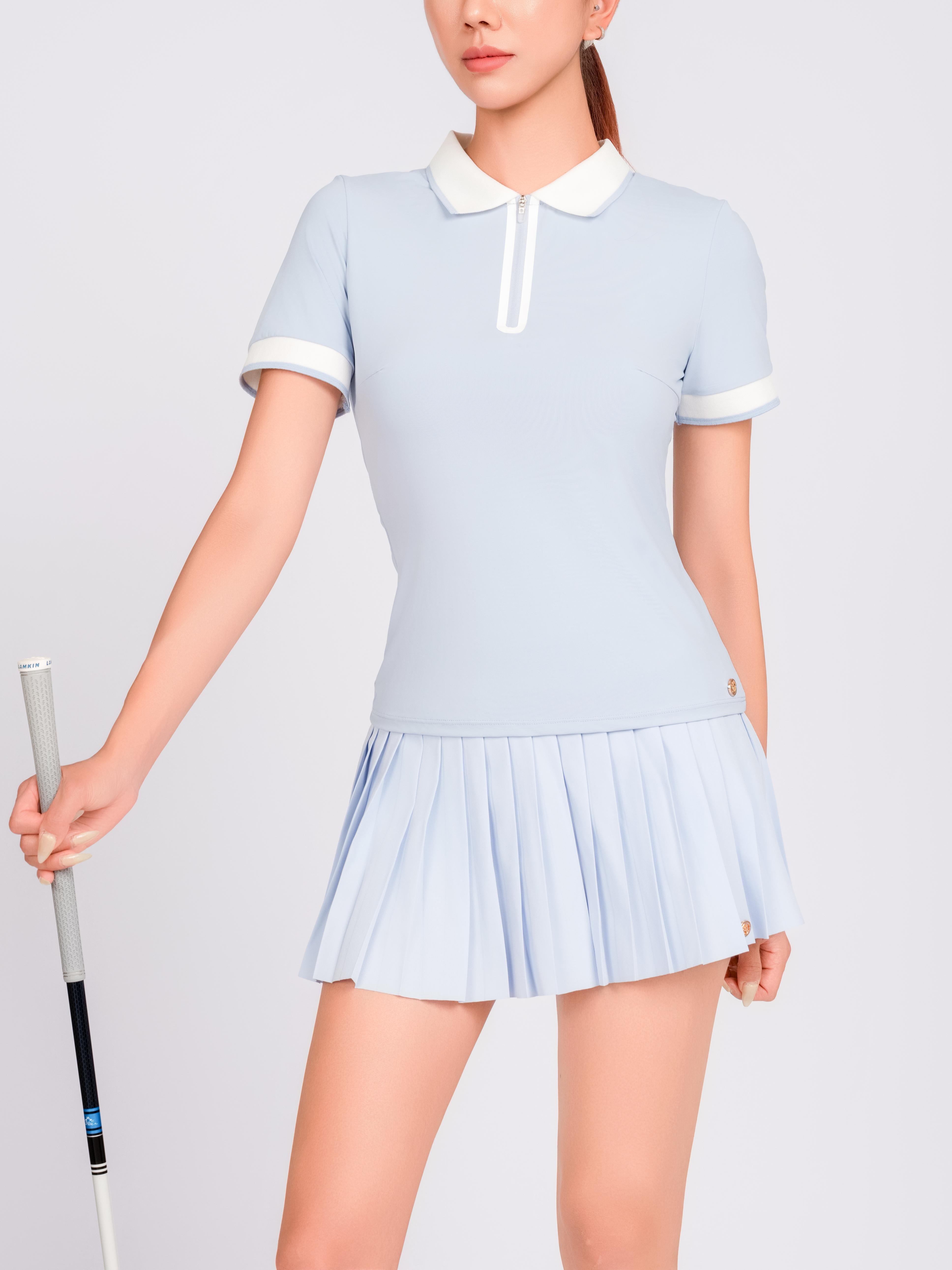 HARPER PLEATED SKIRT – LIGHT BLUE