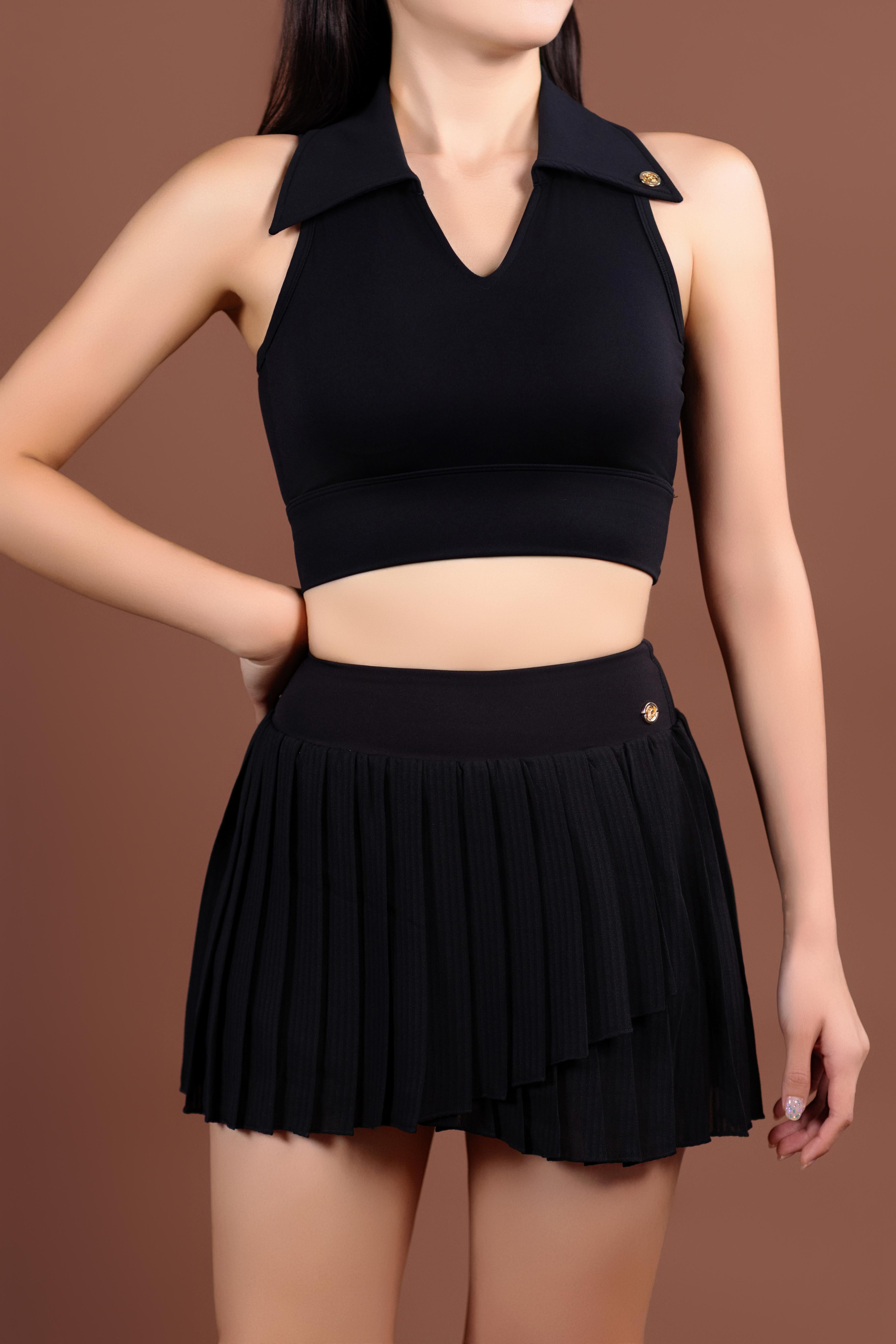 POPPY CHIFFON SKIRT – BLACK