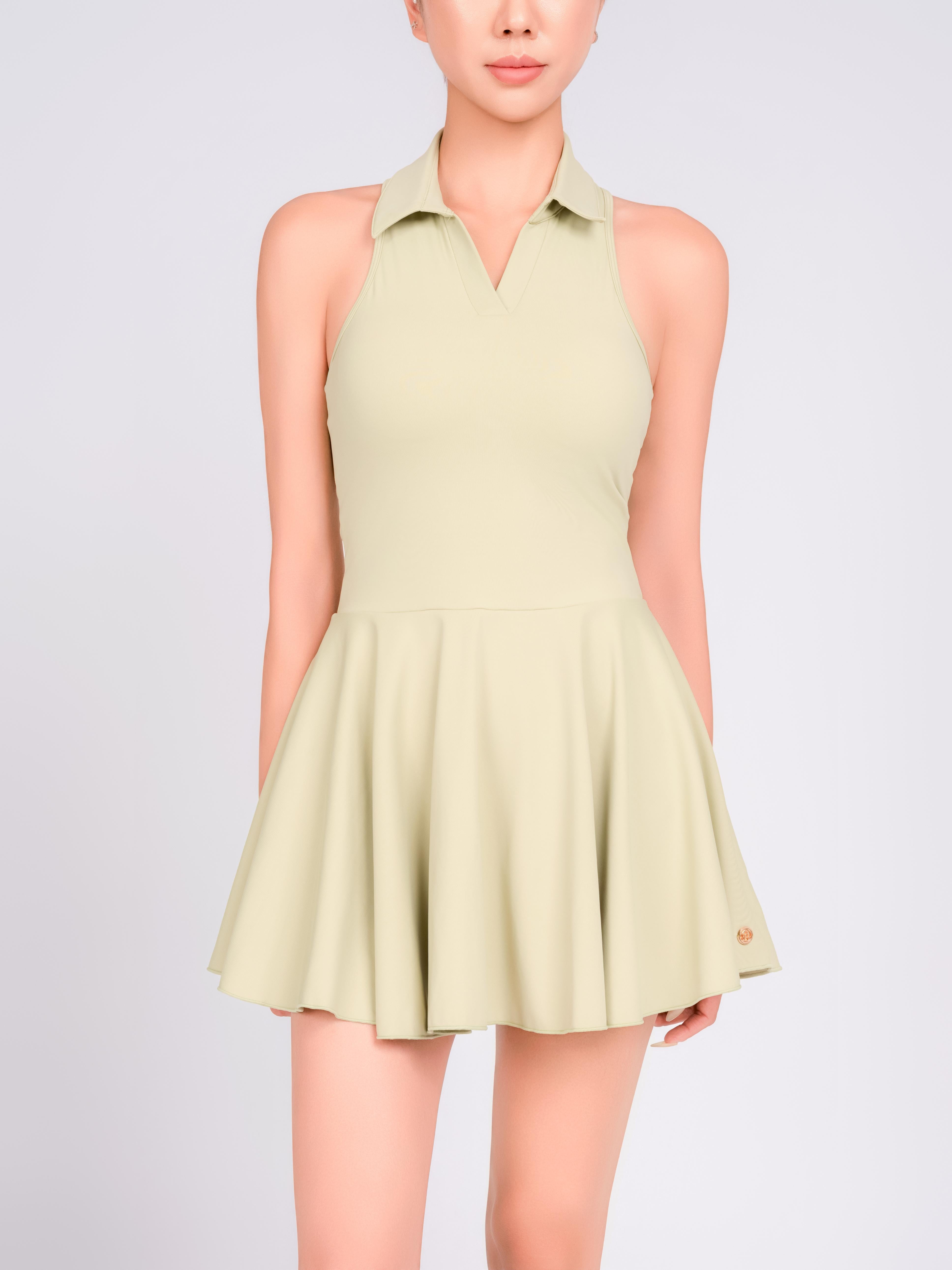 ELLE FLARE DRESS – GREEN