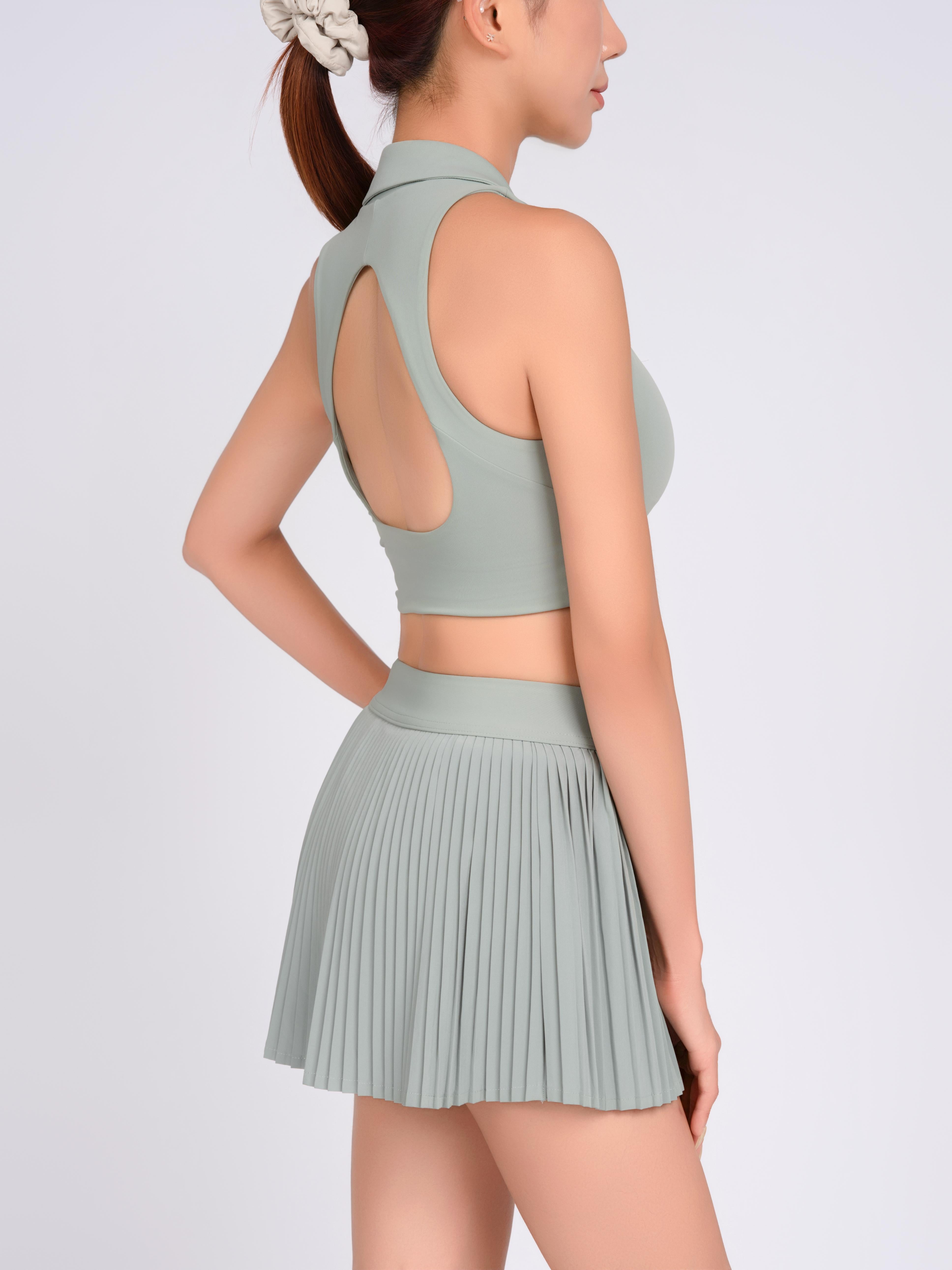 TILLY PLEATED SKIRT – GREEN