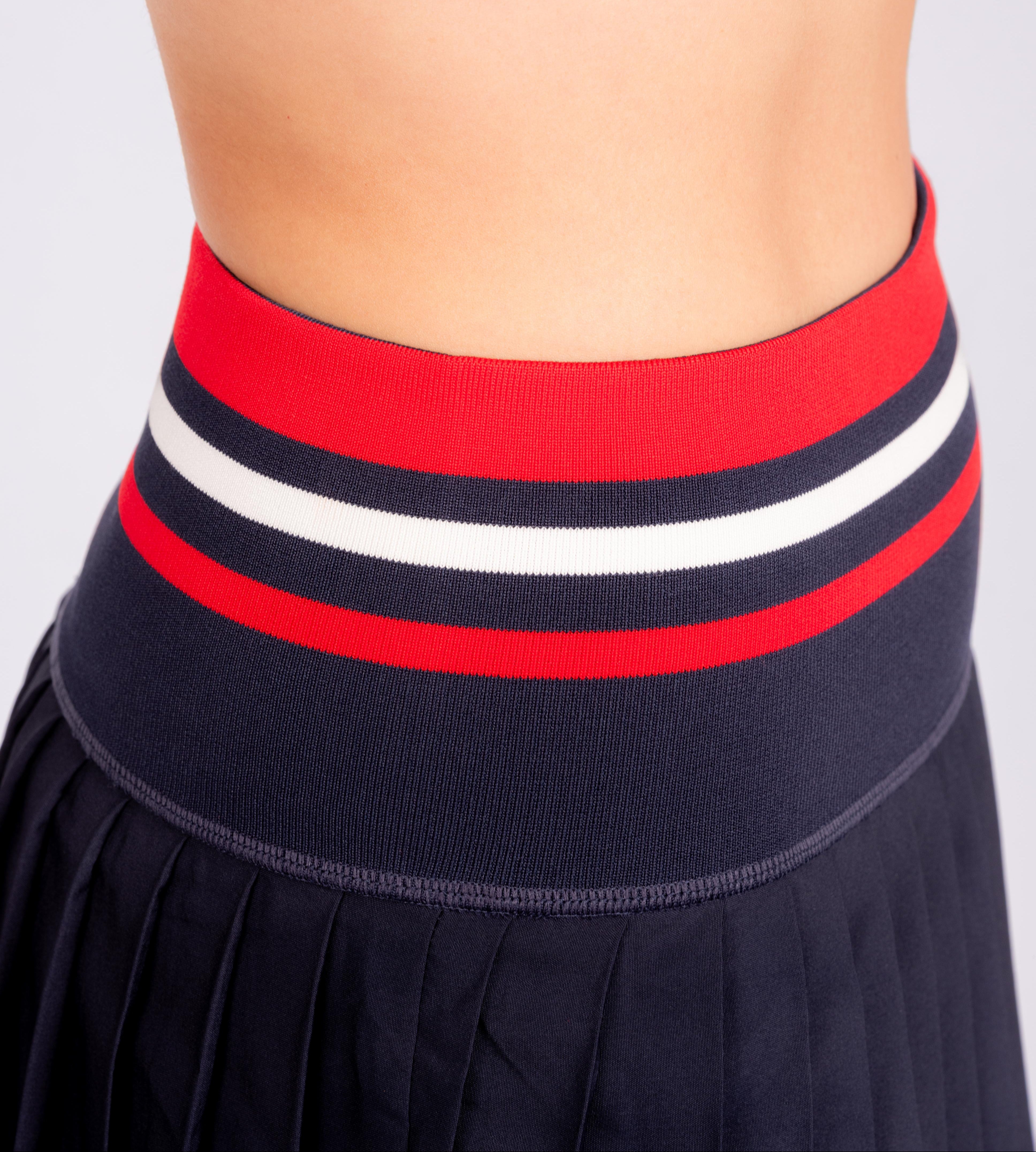 HARPER PLEATED SKIRT – NAVY BLUE