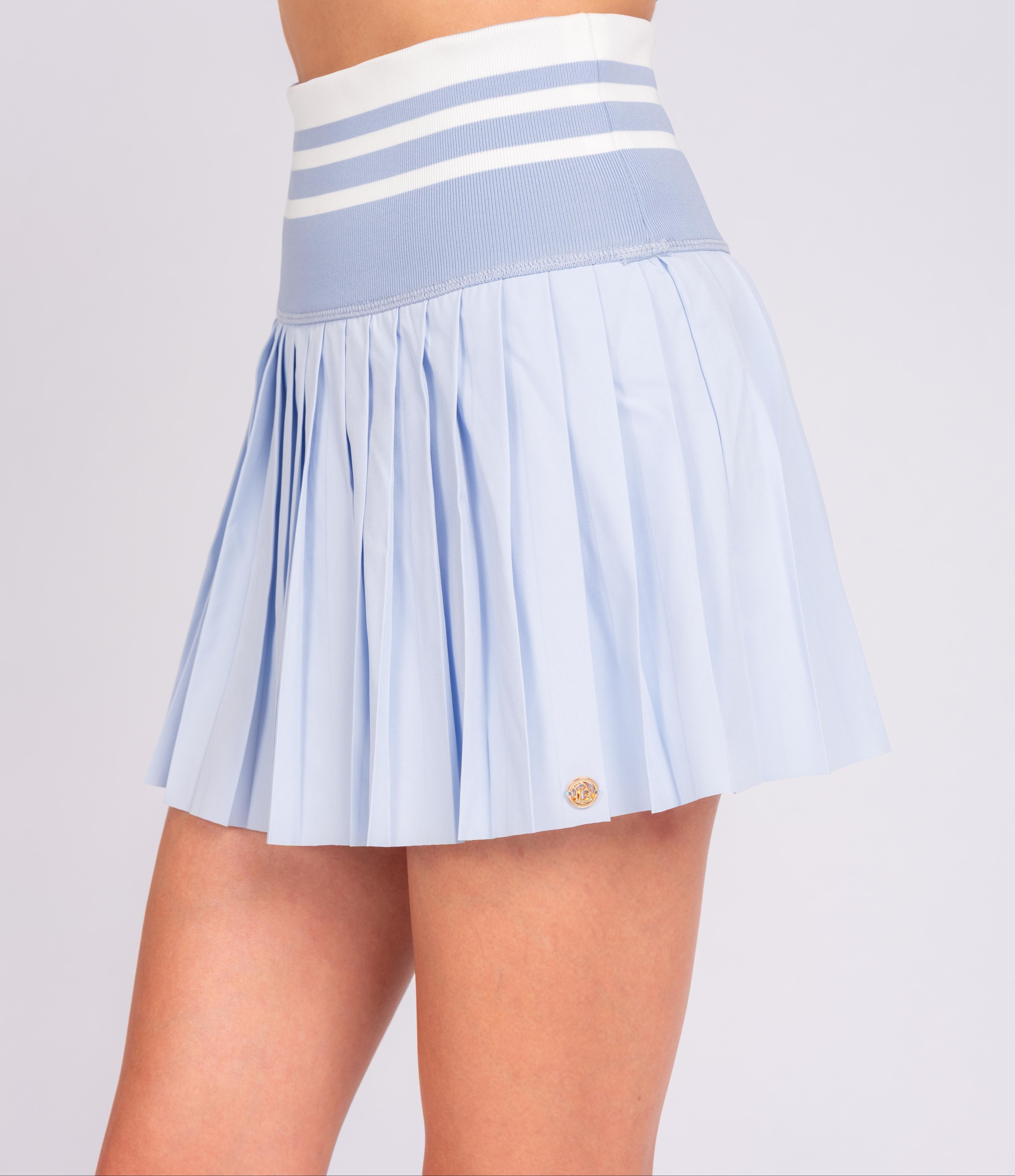 HARPER PLEATED SKIRT – LIGHT BLUE